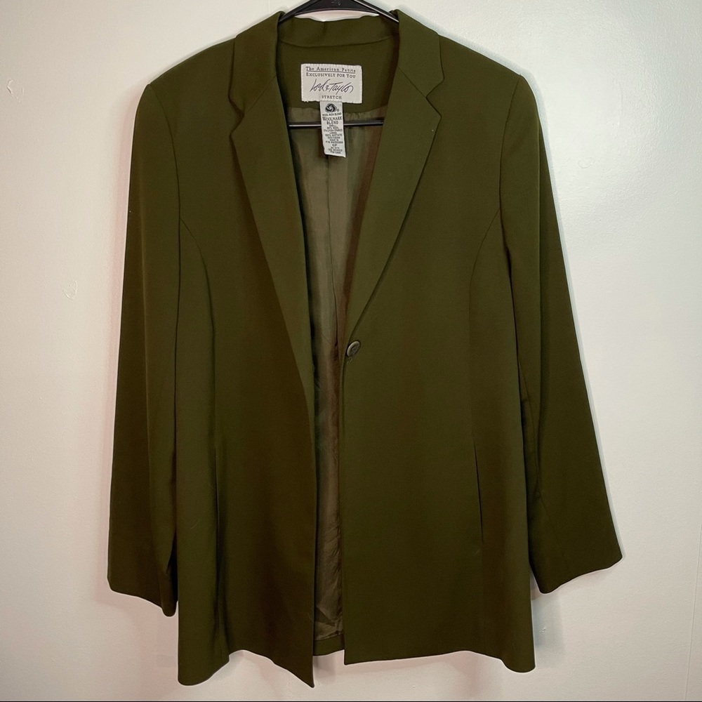 Lord & Taylor Olive Green Blazer